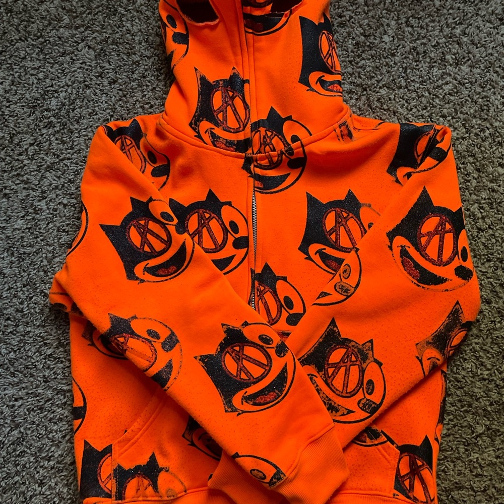 Introvert Studios Orange Hoodie Cat Print (2021)